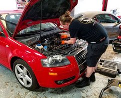 Dustin performing an oil separator updat